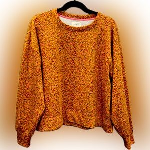 Lou & Grey multi colored orange and pink oversized sweatshirt size S